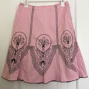 Vintage Pink Embroidered Skirt